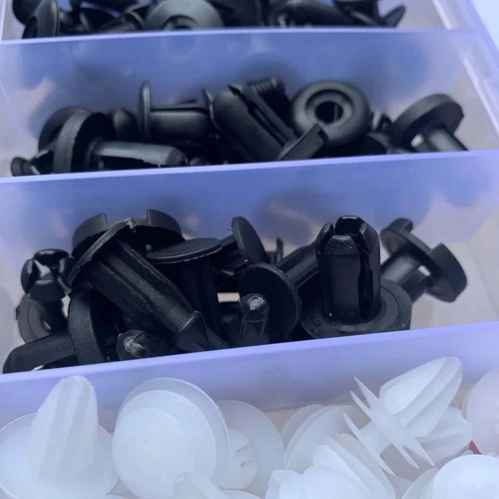 Kit de clips de sujeción para automóvil, remaches para guardabarros, 30 herramientas, remaches para carrocería, remaches, parachoques, molduras de puertas y paneles.