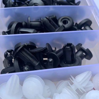 Kit de clips de sujeción para automóvil, remaches para guardabarros, 30 herramientas, remaches para carrocería, remaches, parachoques, molduras de puertas y paneles.