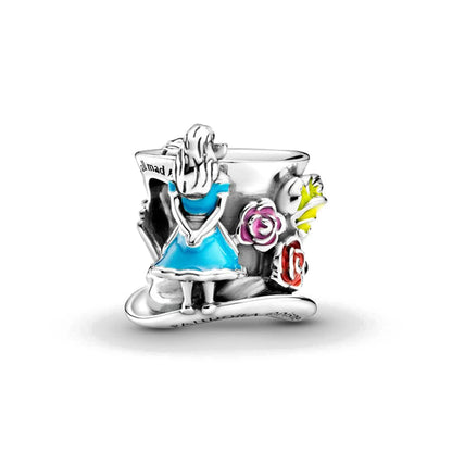Charms de Disney Stitch Marvel Rescuer Star Wars para pulsera Pandora original de plata de ley 925, collar para mujer, joyería