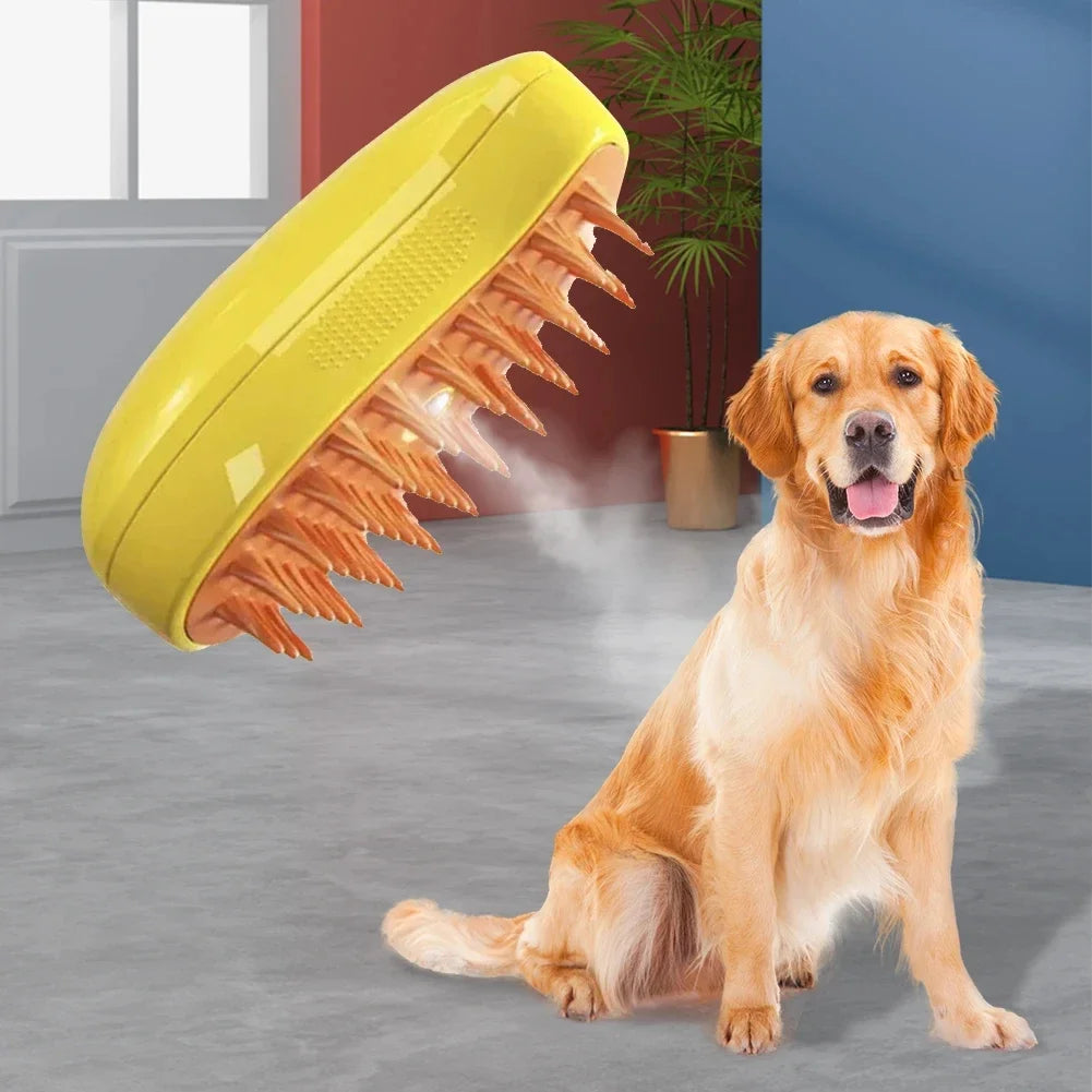 Peines 3 en 1 para depilación de gatos, cepillo de vapor para perros, cepillo eléctrico con pulverizador, cepillos para masaje y cuidado de mascotas.