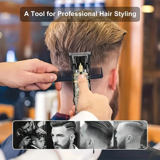 Electric Hair Clipper Professional USB Cordless Clipper Professional Beard Trimmer Haircut Grooming Kit Hair Cutting Machine