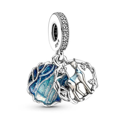 Charms de Disney Stitch Marvel Rescuer Star Wars para pulsera Pandora original de plata de ley 925, collar para mujer, joyería