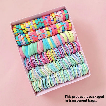 Juego de combinación de pinzas para el cabello con banda elástica para niños, círculo para el cabello de bebé, accesorio para el cabello con pinza de borde para niña, cuerda para el cabello de princesa bebé.