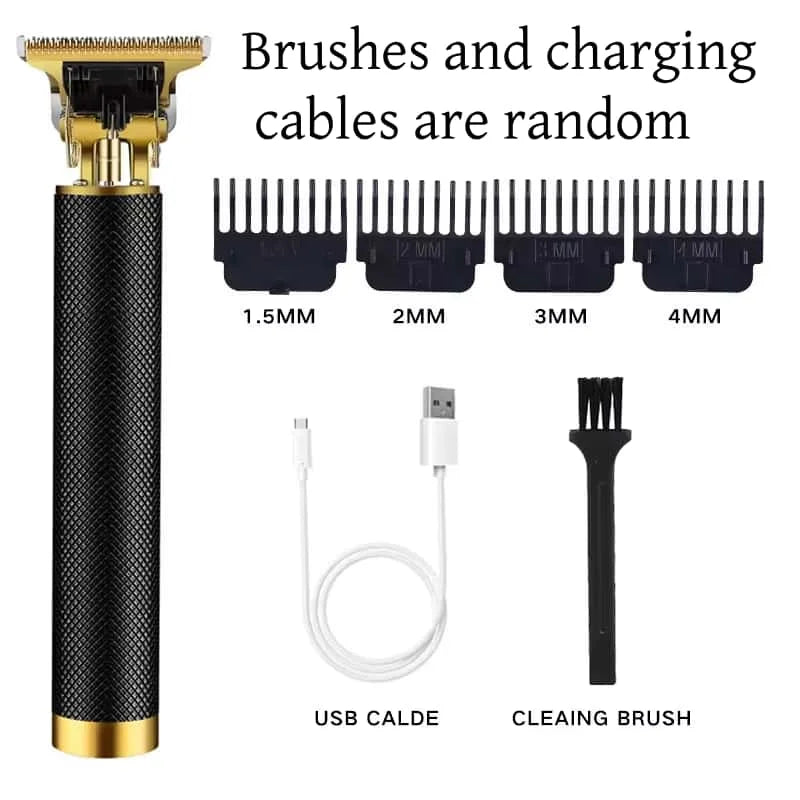 Cortadora de pelo eléctrica profesional inalámbrica por USB, recortadora de barba profesional, kit de corte de pelo, máquina cortadora de pelo