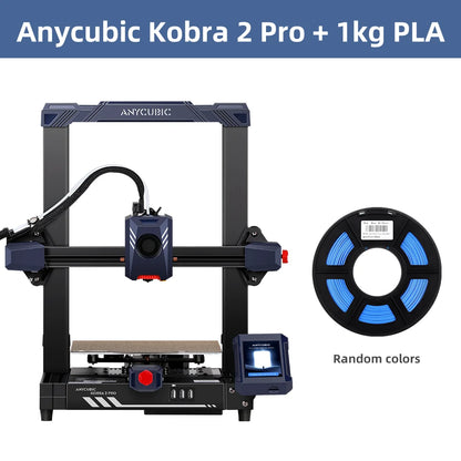 Impresora 3D ANYCUBIC Kobra 2 Pro FDM Velocidad máxima de impresión de 500 mm/s con dimensiones de impresión de 9,8 x 8,7 x 8,7 pulgadas LeviQ 2.0