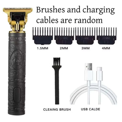 Cortadora de pelo eléctrica profesional inalámbrica por USB, recortadora de barba profesional, kit de corte de pelo, máquina cortadora de pelo