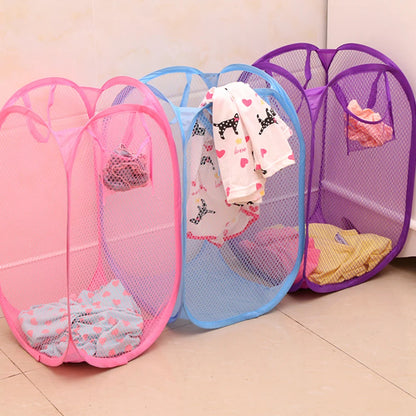 Cesta plegable para clasificar ropa sucia, marco para lavar, bolsa de malla para guardar ropa de baño, organizador de lavandería, bolsa de almacenamiento