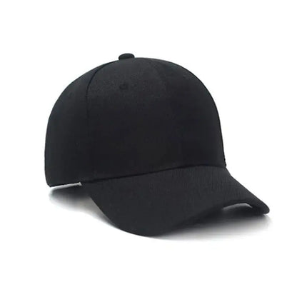 Gorra de béisbol de color liso para mujer, pequeña, de primavera y verano, color negro, informal y versátil, para hombre.