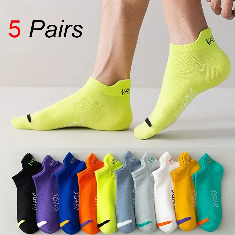 10 Pairs Men Boat Socks Business Sport Sweat Absorption Mature Summer Autumn Solid Color Non Pilling Versatile Low Ankle Socks