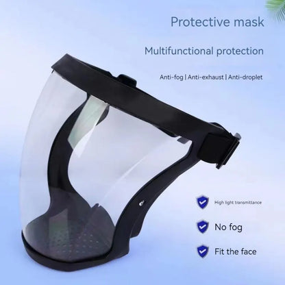 Máscara transparente antivaho y antipolvo, gafas de soldadura de alta definición antivaho, protección facial completa montada en la cabeza