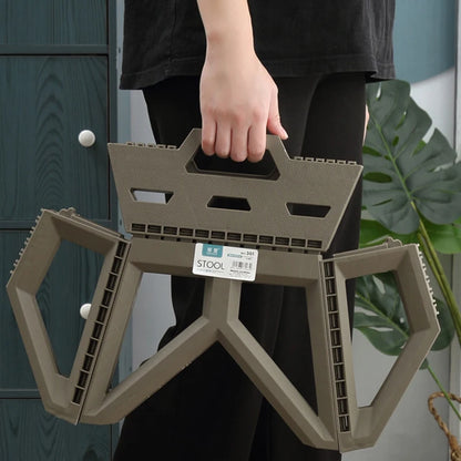 Taburete plegable portátil, banco pequeño grueso, taburete para acampar al aire libre, taburete de puesto, taburete de pesca, taburete bajo portátil de plástico