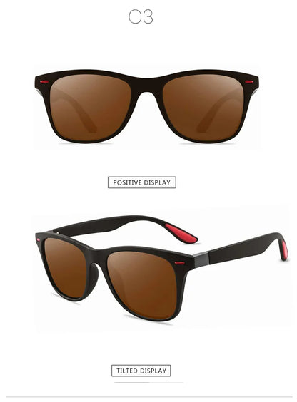 Gafas de sol polarizadas clásicas de moda para hombre y mujer, cuadradas, antideslumbrantes, para viajes, pesca y ciclismo, con protección UV400