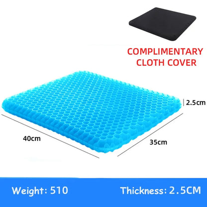 Gel Seat Cushion Summer Breathable Honeycomb Design For Pressure Relief Back Tailbone Pain - Home Office Wheelchair Chair Cars