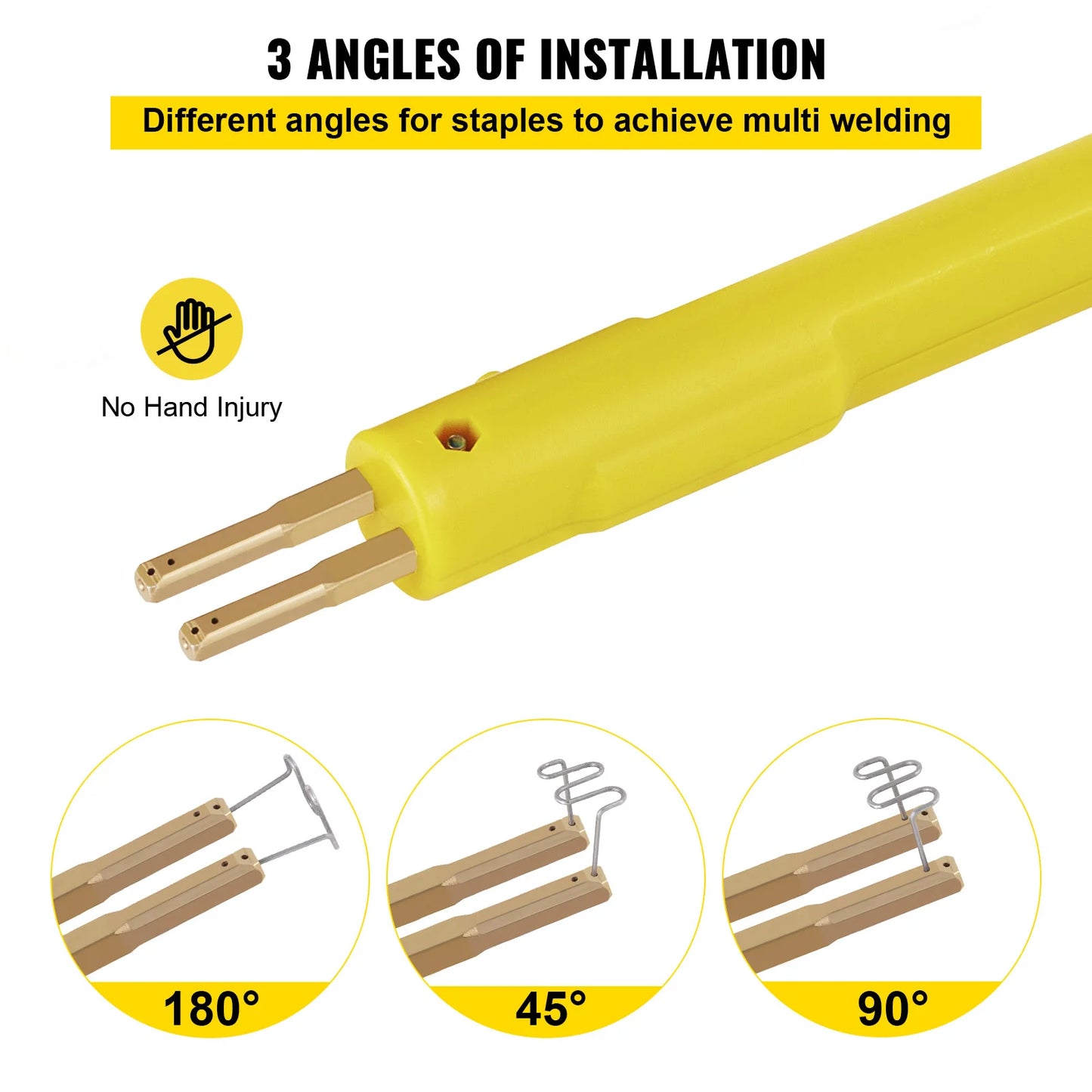 Kit de reparación de juntas calientes de plástico VEVOR, 220 V, 50 Hz, 20 W, kit de soldadura de 4,5 kg, soldadura de plástico, solución rápida para reparación de parachoques y salpicadero de coche