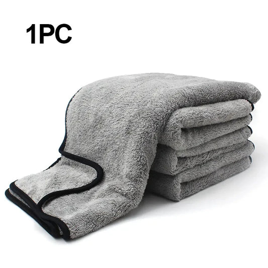 Toalla de microfibra para lavado de autos, paño de limpieza para autos de súper absorción, toalla de microfibra premium para auto, secado único