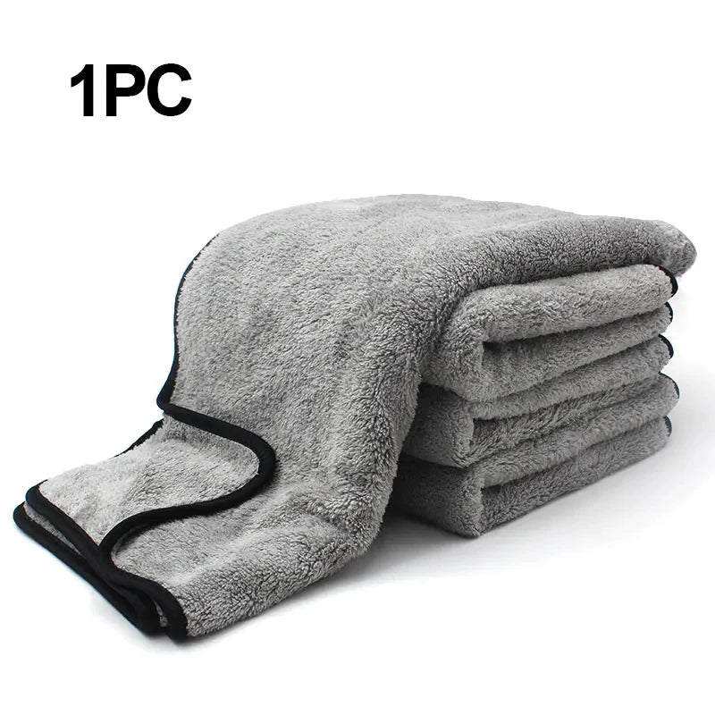 Toalla de microfibra para lavado de autos, paño de limpieza para autos de súper absorción, toalla de microfibra premium para auto, secado único