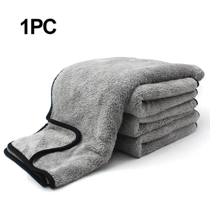 Toalla de microfibra para lavado de autos, paño de limpieza para autos de súper absorción, toalla de microfibra premium para auto, secado único
