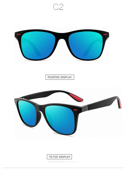 Gafas de sol polarizadas clásicas de moda para hombre y mujer, cuadradas, antideslumbrantes, para viajes, pesca y ciclismo, con protección UV400
