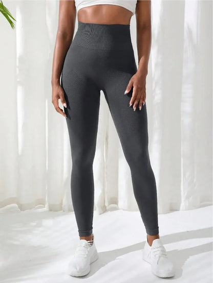 Pantalones de mujer para gimnasio, yoga, ropa deportiva sin costuras, elásticos, de cintura alta, para ejercicio atlético, leggings de fitness
