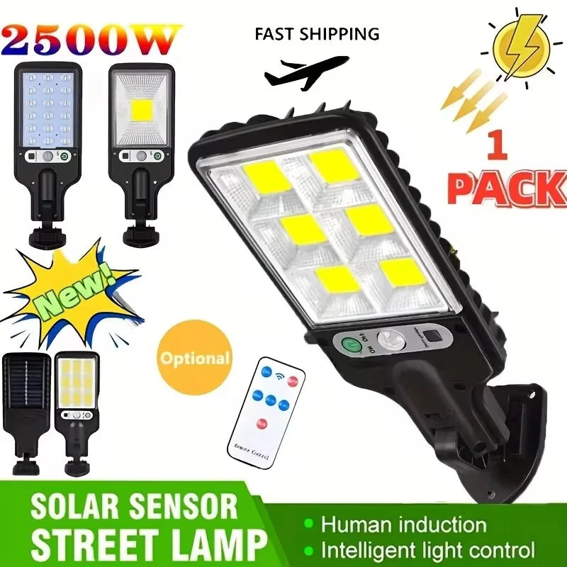 4/6/8 lámparas solares de seguridad para exteriores con sensor COB de 108 W, 3 modos de luz, impermeables, para jardín, patio, camino, luz con control remoto