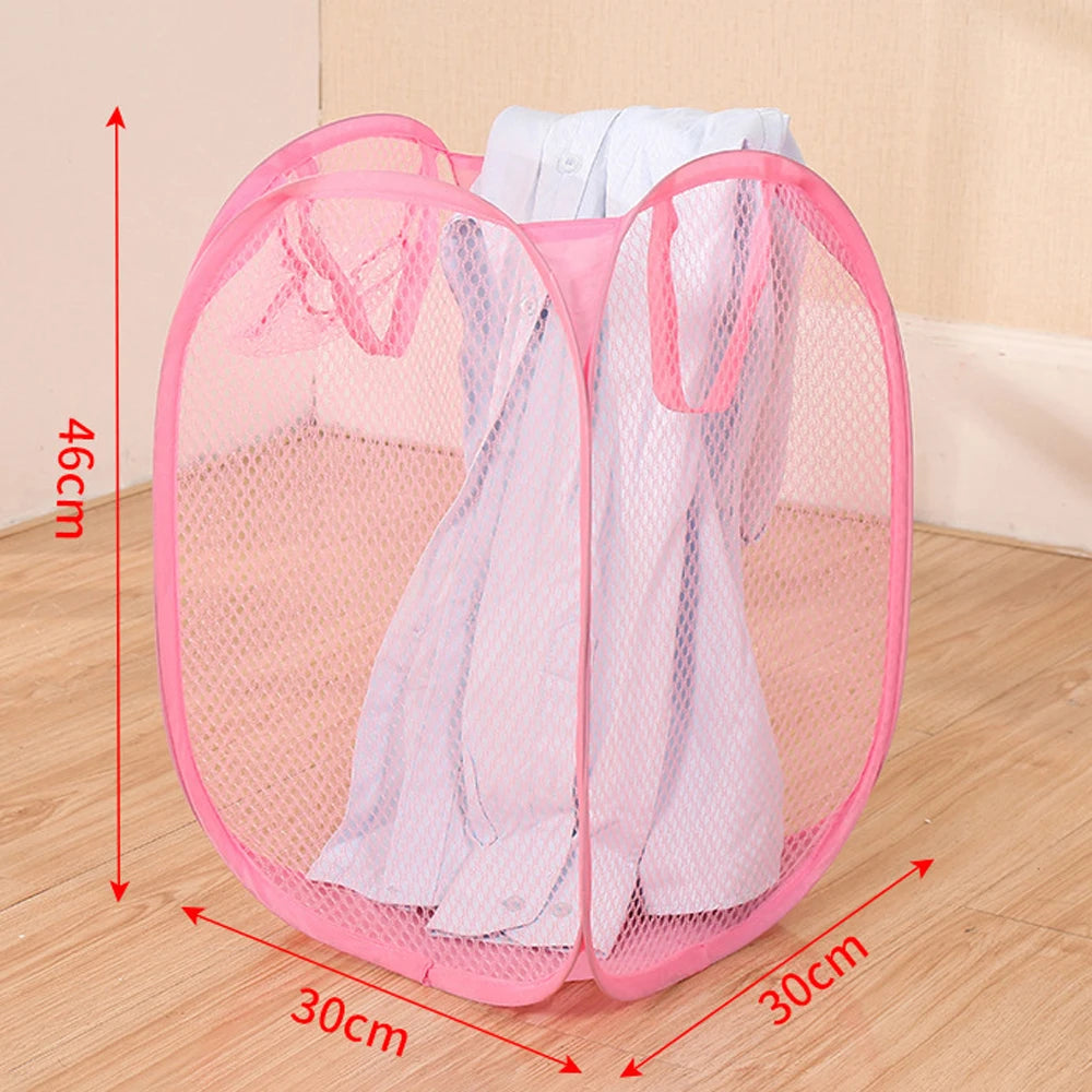 Cesta plegable para clasificar ropa sucia, marco para lavar, bolsa de malla para guardar ropa de baño, organizador de lavandería, bolsa de almacenamiento
