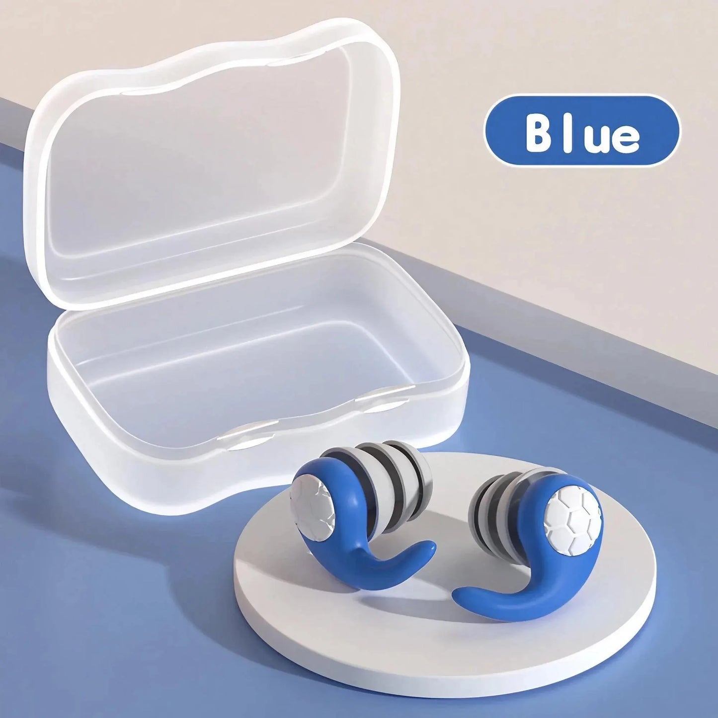 1 Pair Soft Silicone Earplugs - Noise Canceling, Waterproof, Comfortable Fit, for Sleep, Swimming, Creating a Silent Environment