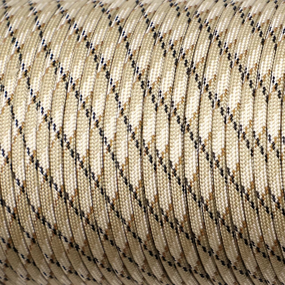 Cuerda de paracaídas táctica militar de 7 hebras y 4 mm, 550 unidades, para acampar, supervivencia al aire libre, pulsera de cuerda DIY.