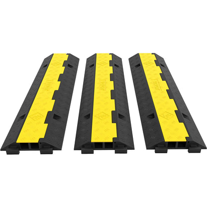 Protector de cable VEVOR para rampas, 2 canales, goma y PVC, 5000 kg, reductor de velocidad, estacionamientos, entradas de vehículos y tráfico.