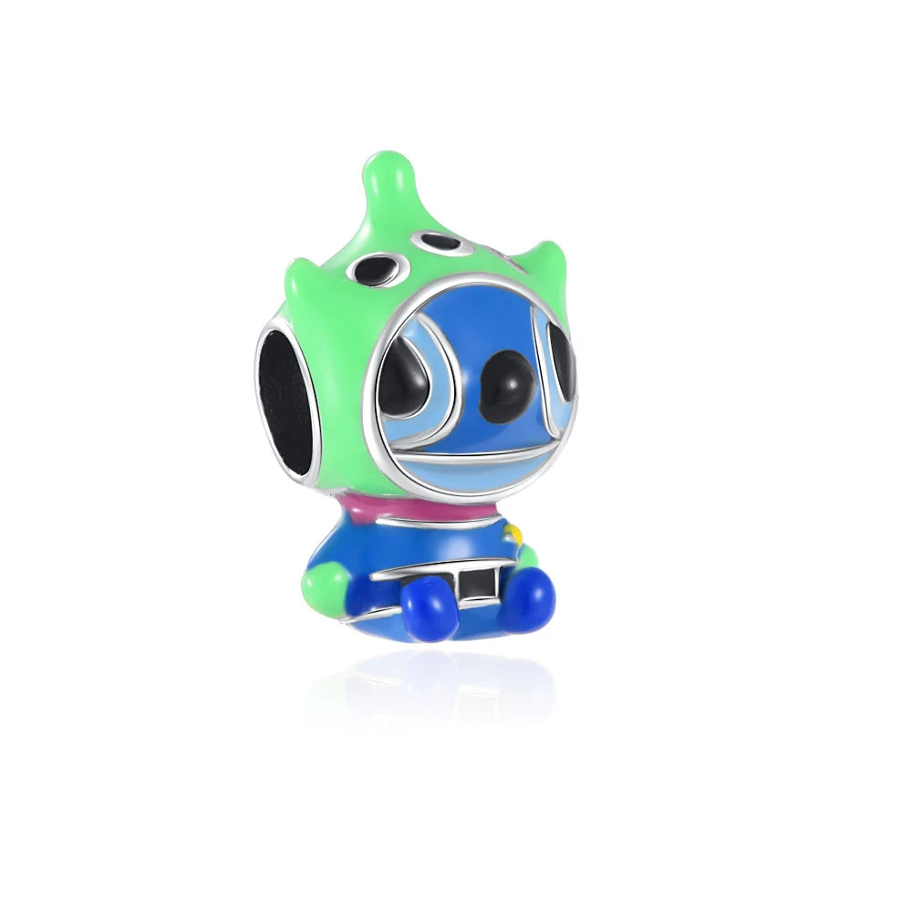 Charms de Disney Stitch Marvel Rescuer Star Wars para pulsera Pandora original de plata de ley 925, collar para mujer, joyería