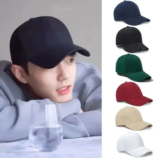 Gorra de béisbol de color liso para mujer, pequeña, de primavera y verano, color negro, informal y versátil, para hombre.