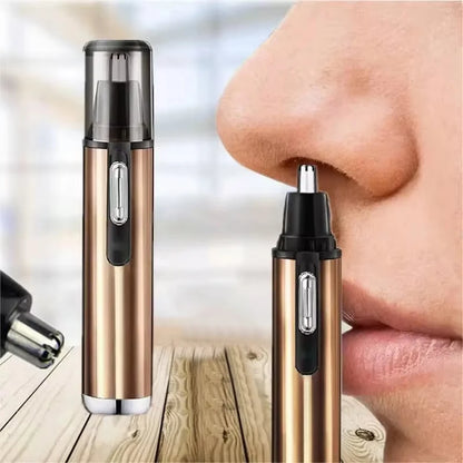 Recortador de vello nasal, afeitadora de vello nasal, recortador de vello nasal y de orejas, sin dolor, batería eléctrica, afeitadora de vello nasal para hombres, tijeras para vello nasal para hombres