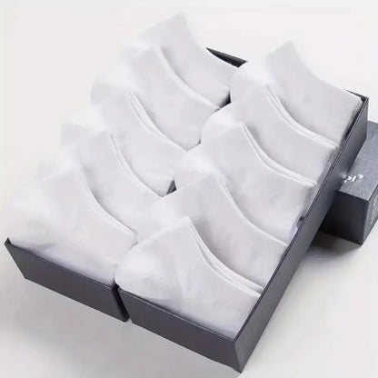 10/40 pares de calcetines náuticos para hombre, deportivos, de negocios, con absorción del sudor, para verano y otoño, de color liso, antibolitas, versátiles, hasta el tobillo.