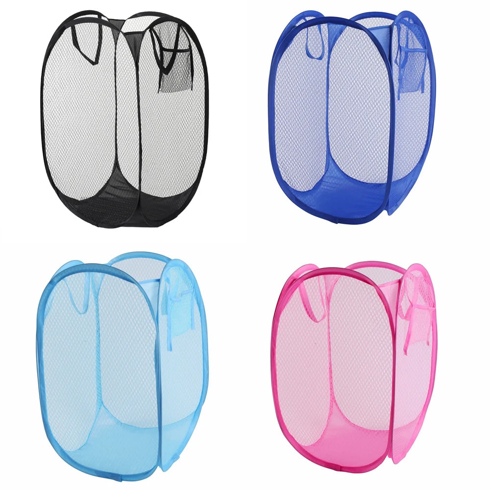 Cesta plegable para clasificar ropa sucia, marco para lavar, bolsa de malla para guardar ropa de baño, organizador de lavandería, bolsa de almacenamiento