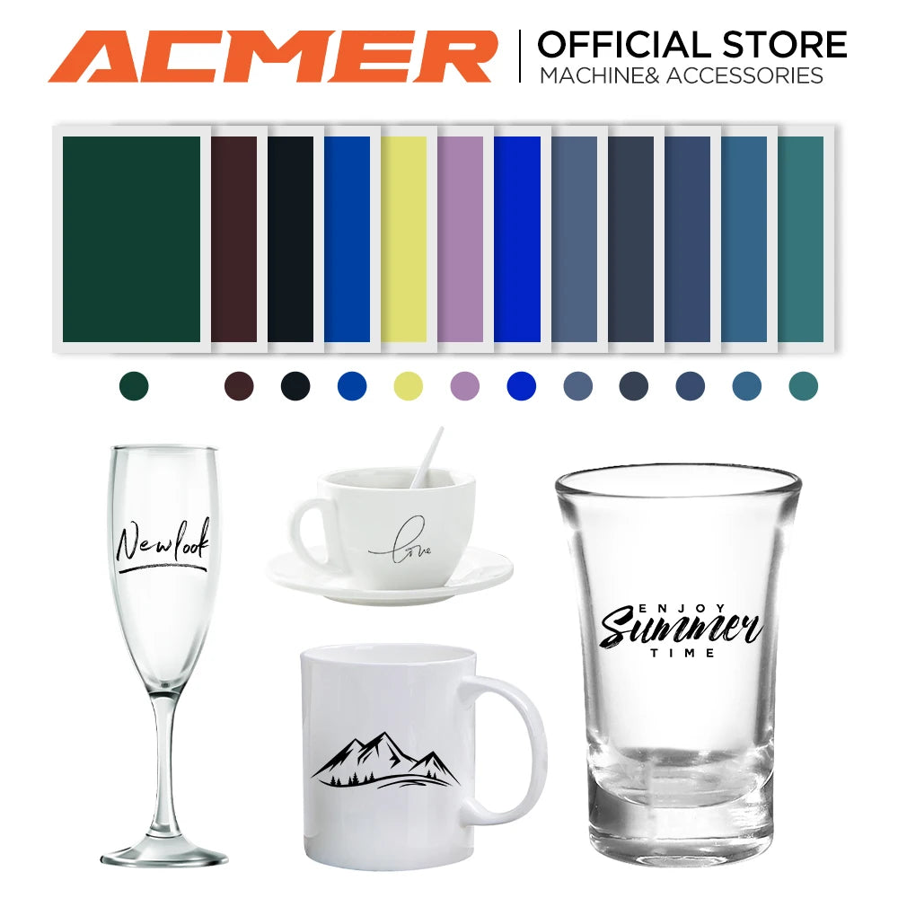 1 grabador láser para papel de marcado de colores, cerámica, vidrio, cristal, piedra, azulejos, acrílico transparente para CO2, fibra, UV.