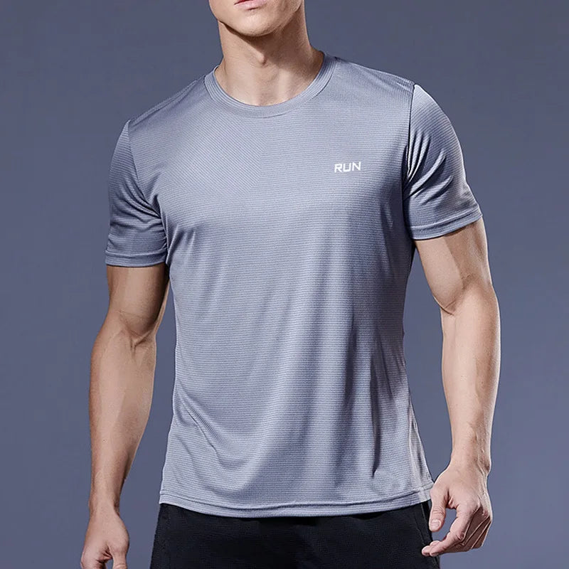 1 Piece Men's Short Sleeve Ultralight Athletic T-Shirt: Quick Drying Lightweight Performance For Running, Training, Fitness & Gy