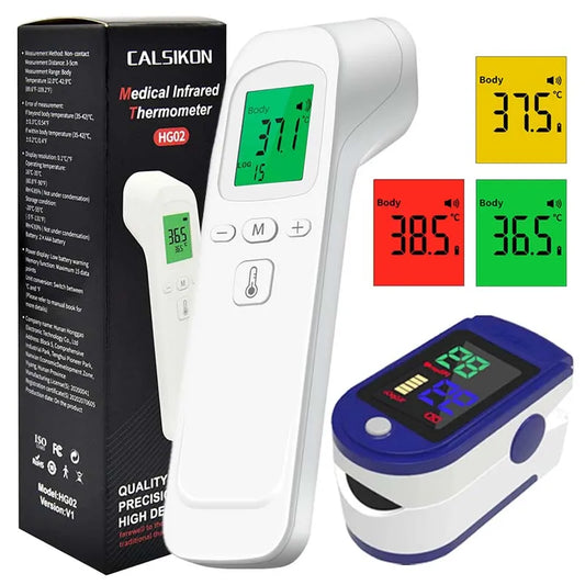 Non-contact Laser Body Temperature Ear Thermometer Oximeter Infrared Fever Thermometer Medical Household Digital Infant Adult