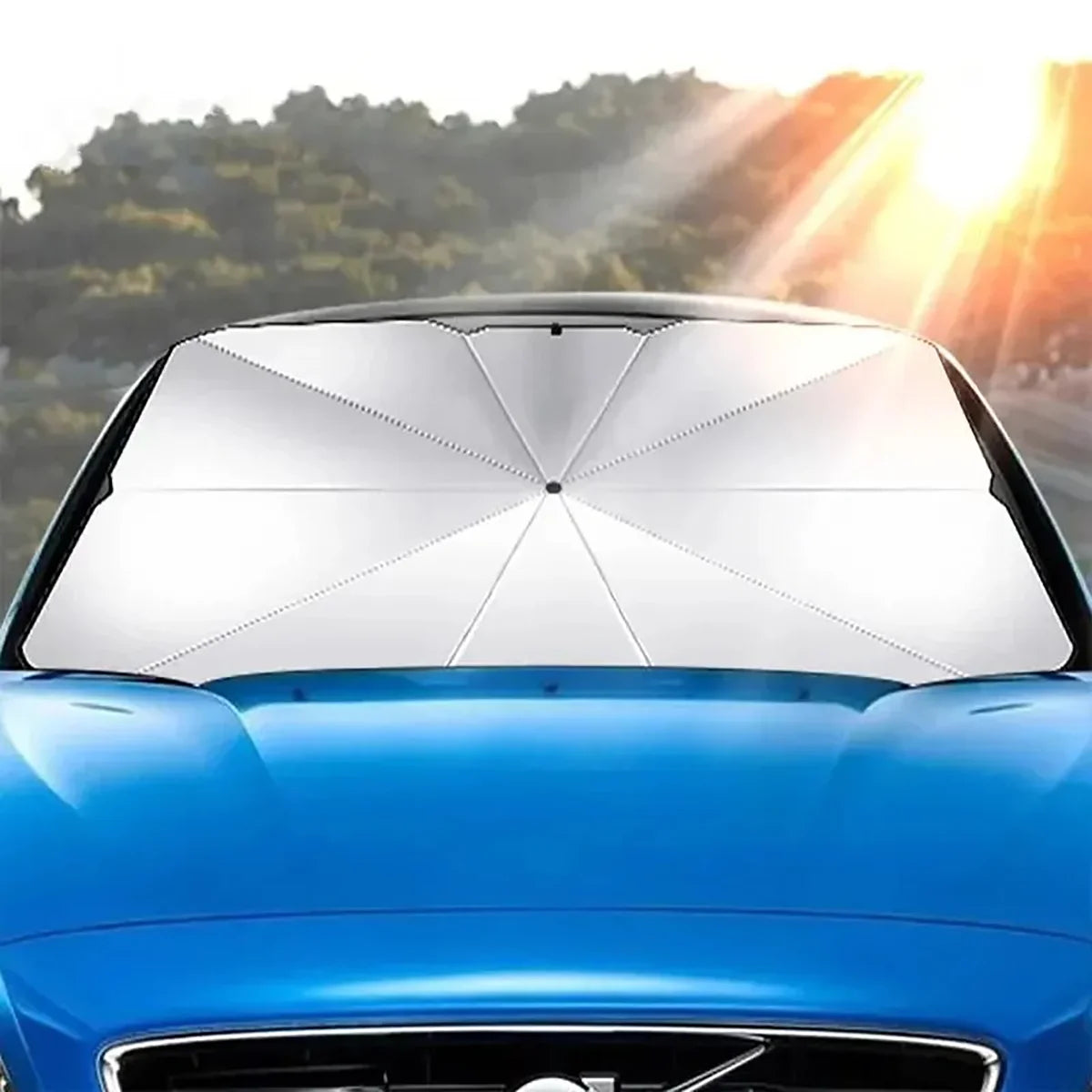 Parasol para coche, sombrilla para coche, protector solar de verano, protección interior del parabrisas, accesorios
