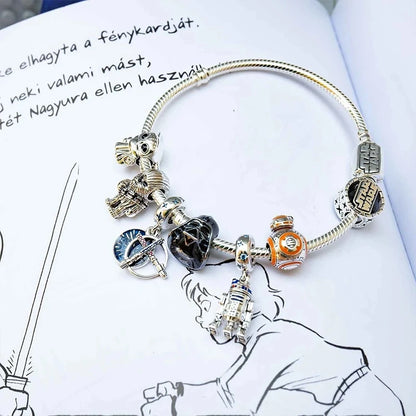 Charms de Disney Stitch Marvel Rescuer Star Wars para pulsera Pandora original de plata de ley 925, collar para mujer, joyería