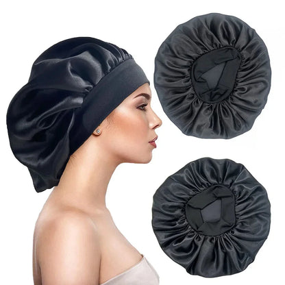 Gorro de noche de satén para mujer, gorro de dormir liso, gorro para dormir, gorro unisex