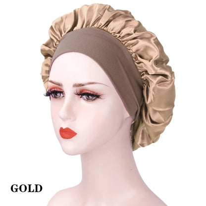 Gorro de seda redondo para dormir, gorro de ducha para mujer, accesorio para el cabello, productos de baño, gorro para el cabello, 1 unidad