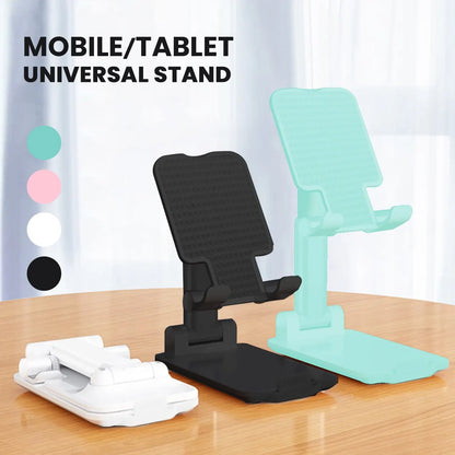 Soporte plegable para teléfono con ángulo y altura ajustables con almohadilla de silicona, apto para escritorio, totalmente plegable y compatible.