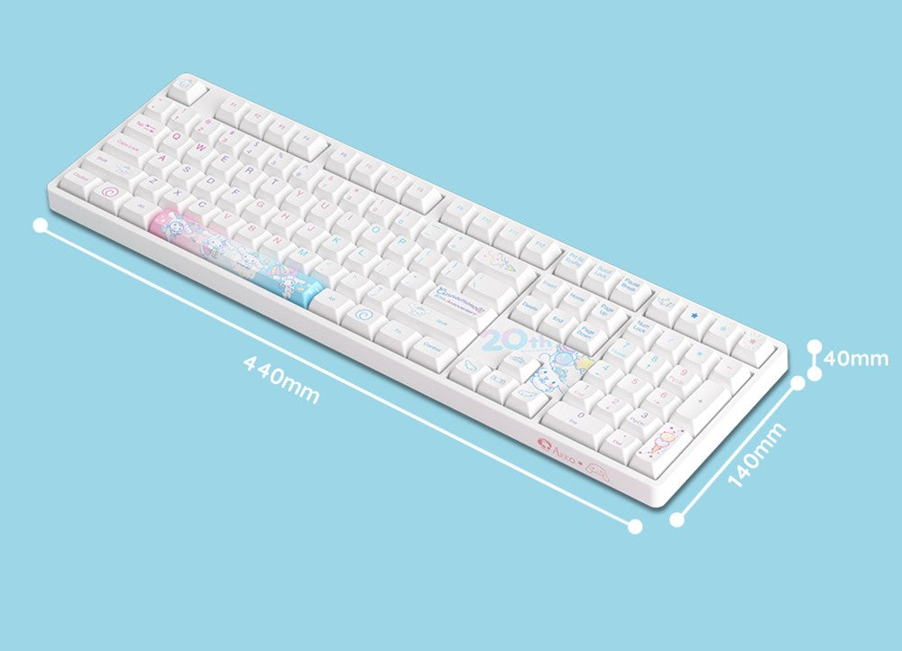 Akko Cinnamoroll 20th Anniversary 3108RF CS Sakura Switch 108keys Dual-mode Mechanical Keyboard