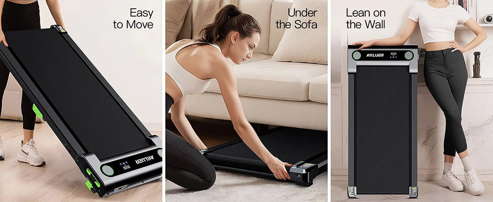 Akluer 480L-A Walking Pad with Incline, 2.5HP Under Desk Treadmill with Remote Control, LED Display, 330lbs Max Capacity