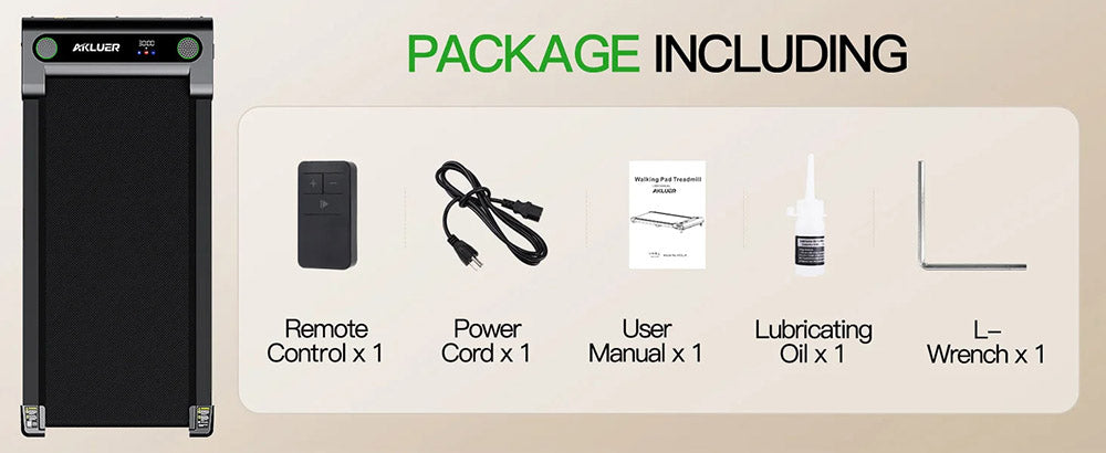 Akluer 480L-A Walking Pad with Incline, 2.5HP Under Desk Treadmill with Remote Control, LED Display, 330lbs Max Capacity