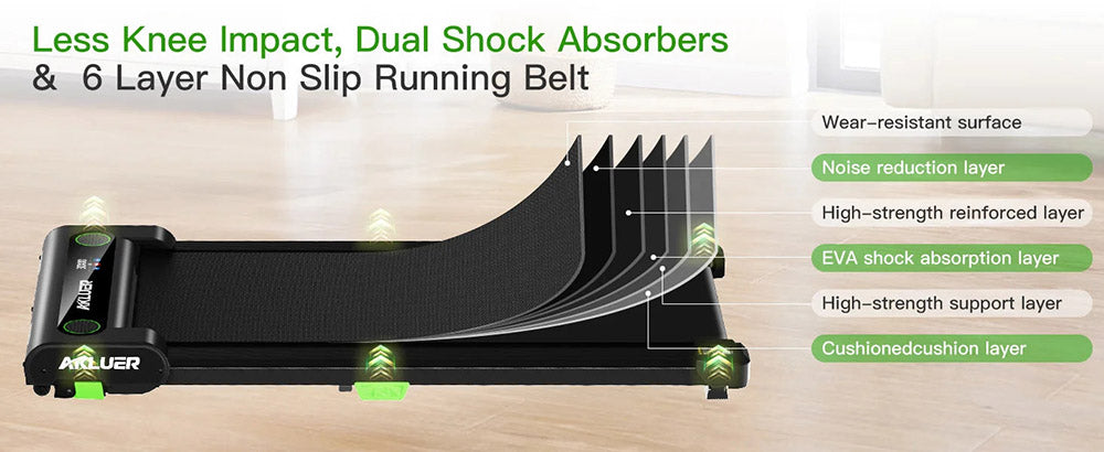 Akluer 480L-B Incline Walking Pad with Handle, 2.5HP Under Desk Treadmill, LED Screen & Remote Control, 330lbs Max Capacity, Foldable