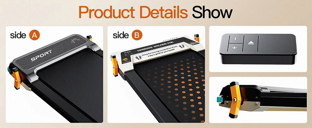 Akluer 520 Dual-Sided Under Desk Treadmill with Shiatsu Foot Massager, Walking Pad with Incline, 2.5HP Quiet Motor, LED Display