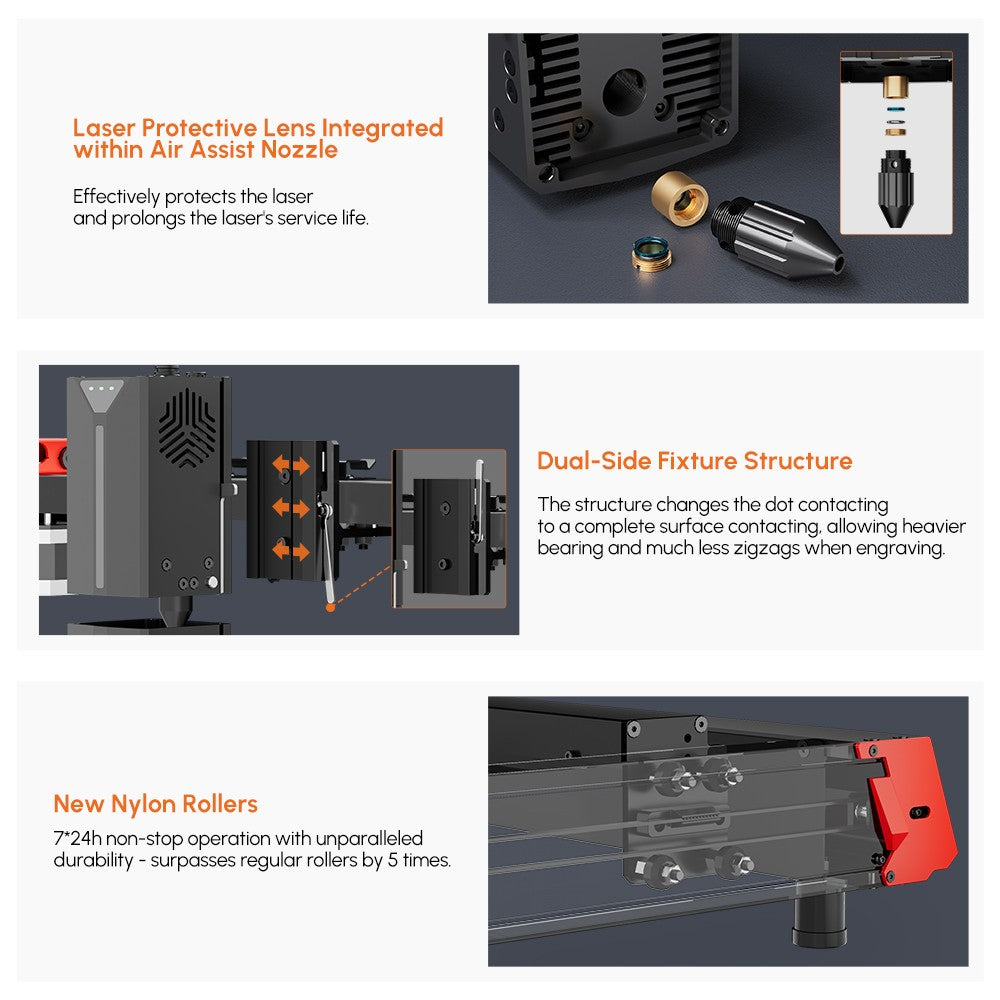 AlgoLaser Delta 22W Laser Engraver, with Air Pump, 500mm/s Engraving Speed, 440*415mm (173.2*163.4inch)