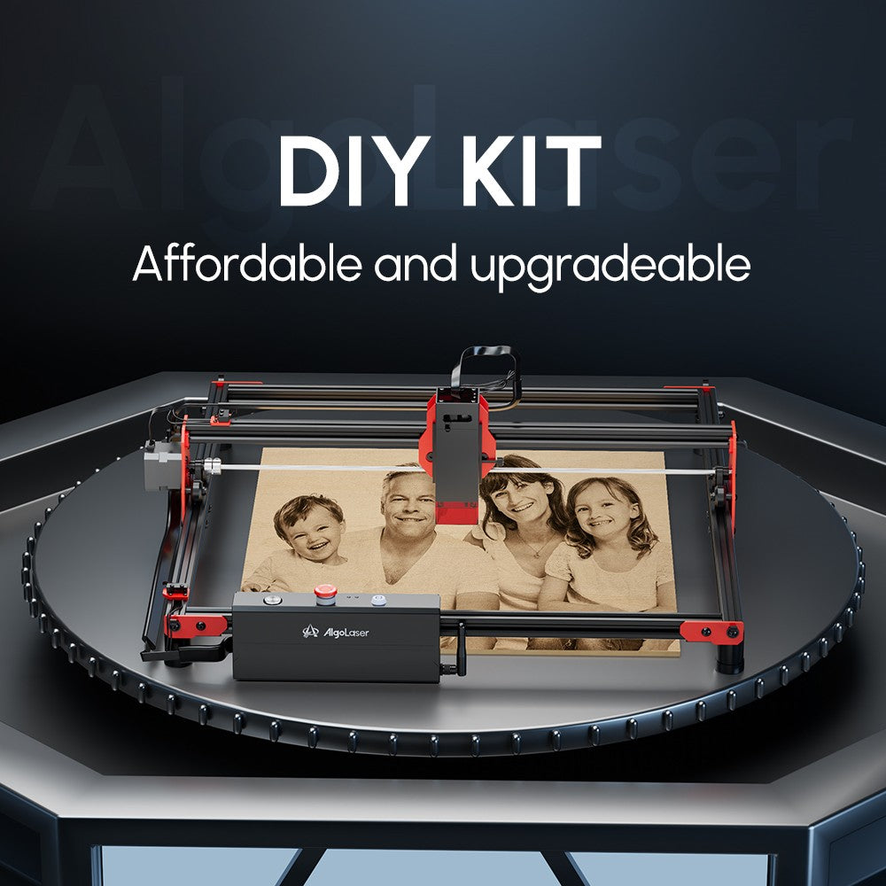AlgoLaser DIY KIT 5W Laser Engraver, Dual-core CPU, 12,000mm/min Engraving Speed, 2.4G WiFi, 400*400mm (157.5*157.5inch)