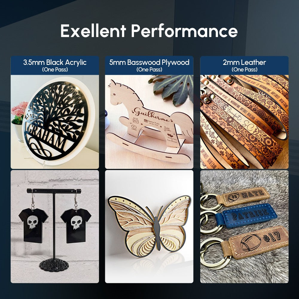 AlgoLaser DIY KIT 5W Laser Engraver, Dual-core CPU, 12,000mm/min Engraving Speed, 2.4G WiFi, 400*400mm (157.5*157.5inch)