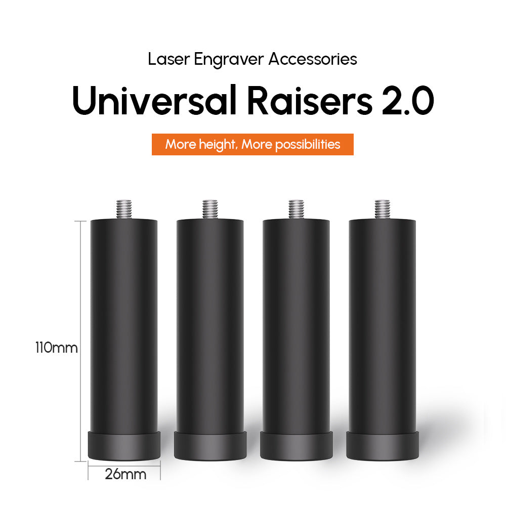 AlgoLaser ALRS2.0 Raisers 110mm for Alpha/Delta/DIY KIT Engraver Machine - 4pcs